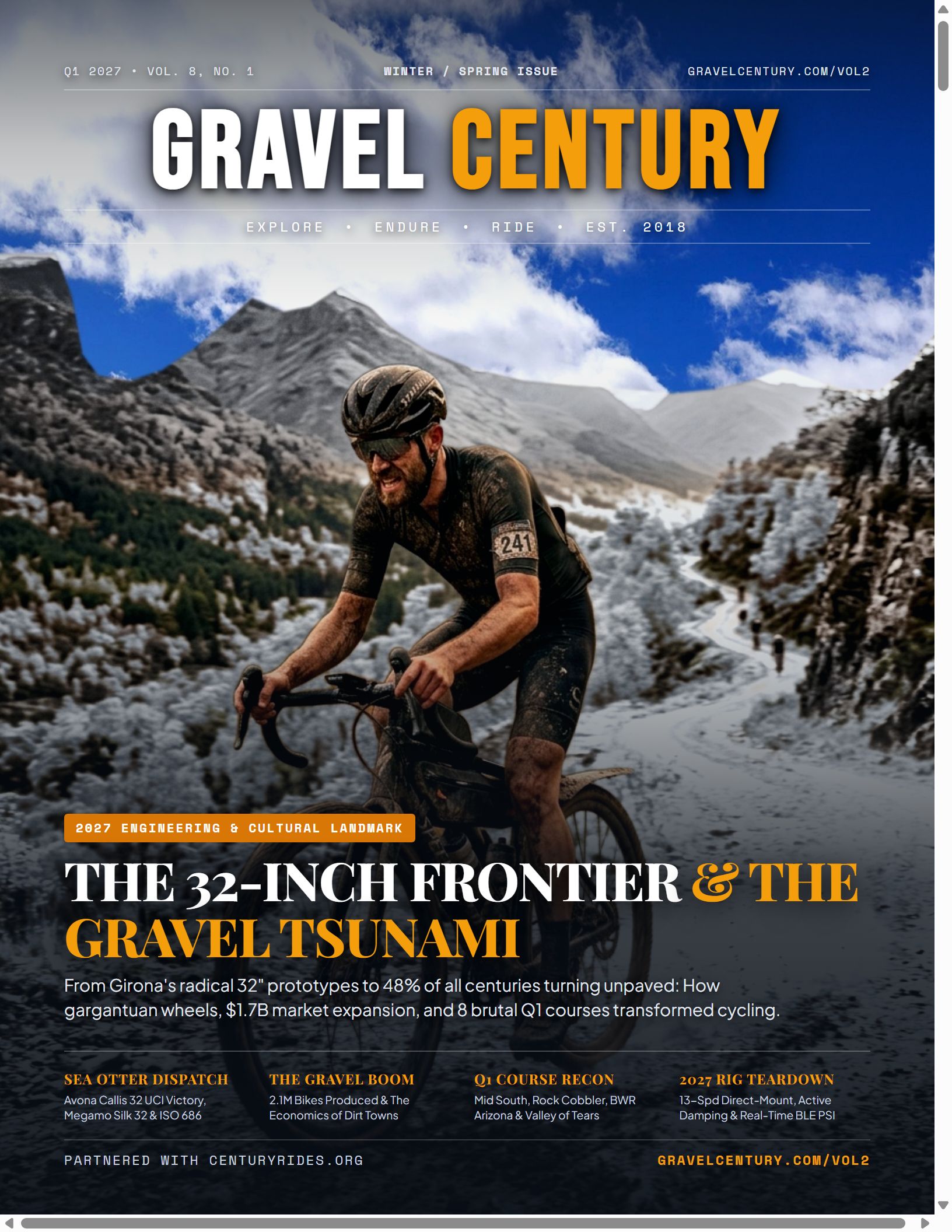 Gravel Century Magazine Q1 2027 Cover